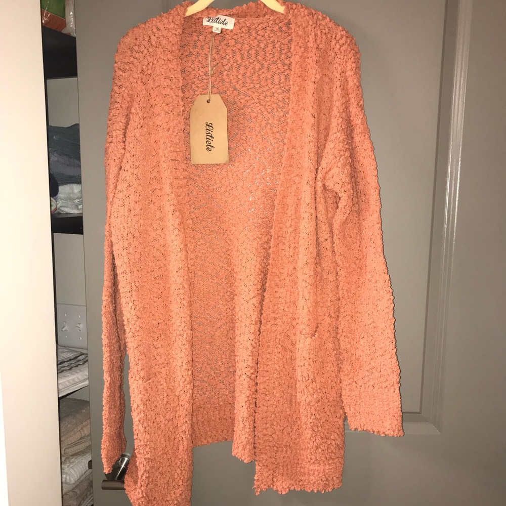 ✨FINAL SALE✨ ONE SMALL LEFT! Rust cardigan - Picture 2 of 3